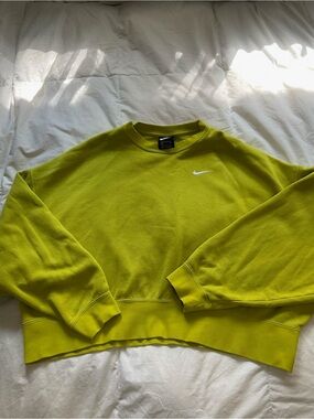 Nike Crewneck Sweater in Lime Green